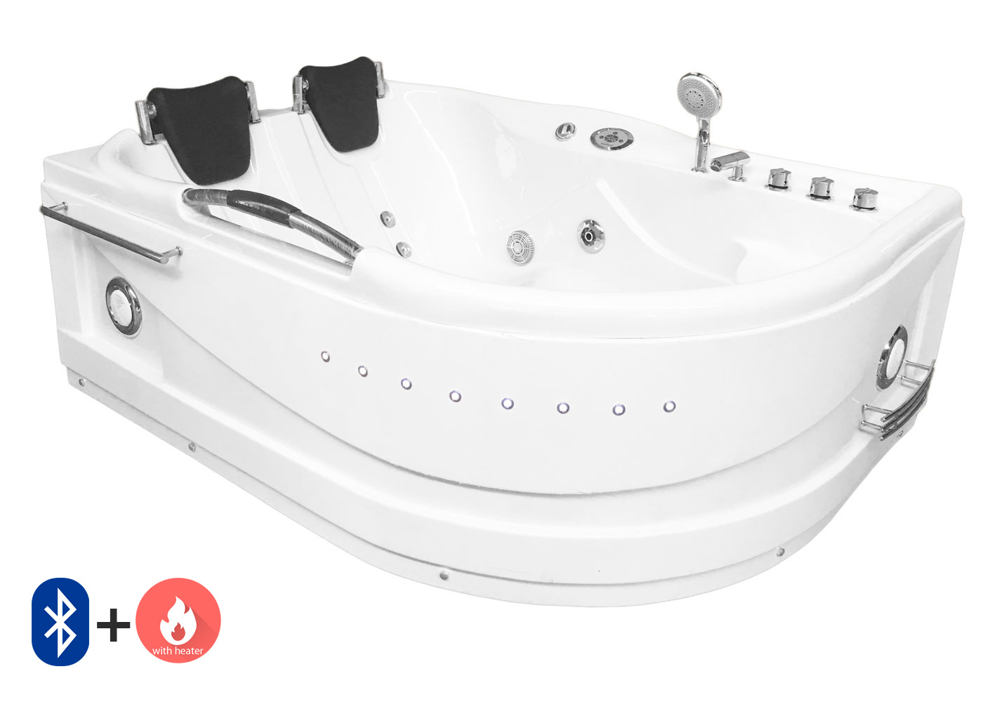 Whirlpool Bathtub 67" X 47" hot tub double pump with ...