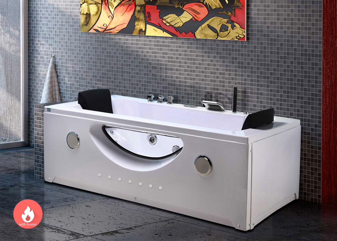 Whirlpool Bathtub 70 8 X 35 8 Hot Tub Double Pump With Heater Harmony